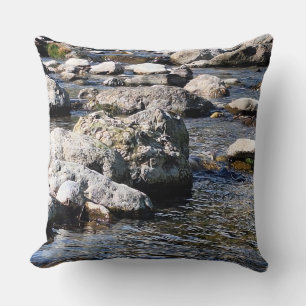 Carpathian Mountain River – Romania Nature Print Cushion