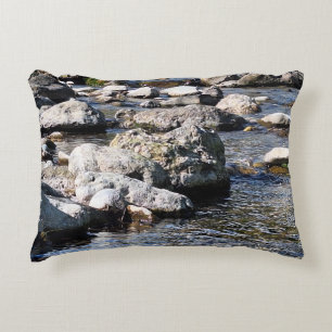 Carpathian Mountain River – Romania Nature Print Decorative Cushion