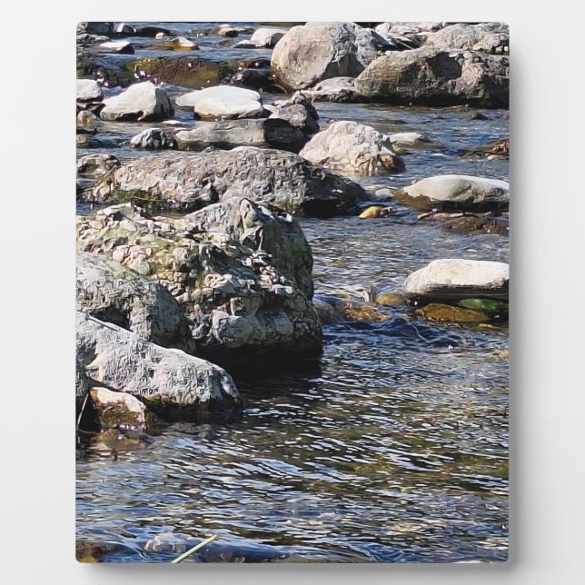 Carpathian Mountain River – Romania Nature Print Plaque (Front)