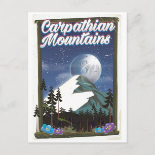 Carpathian Mountains Travel poster Postcard