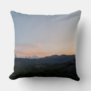 Carpathian Sunset – Romania Mountain Photography Cushion