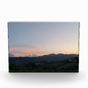 Carpathian Sunset – Romania Mountain Photography Photo Block