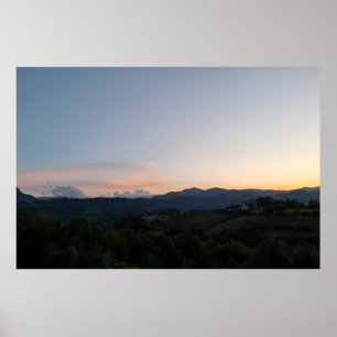 Carpathian Sunset – Romania Mountain Photography Poster