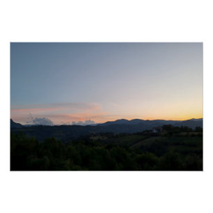 Carpathian Sunset – Romania Mountain Photography Poster