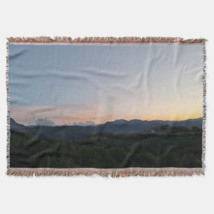 Carpathian Sunset – Romania Mountain Photography Throw Blanket