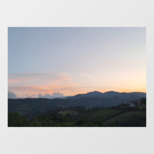 Carpathian Sunset – Romania Mountain Photography Window Cling