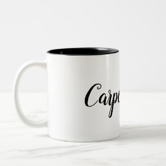 Carpe Coffee Two-Tone Coffee Mug