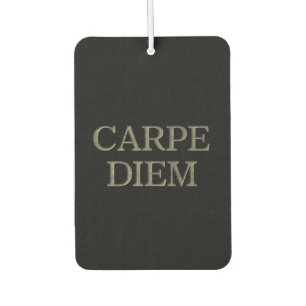 Carpe Diem black car air freshener