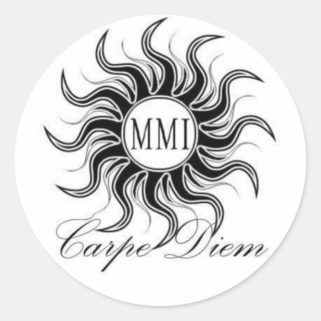 Carpe Diem Classic Round Sticker (Front)