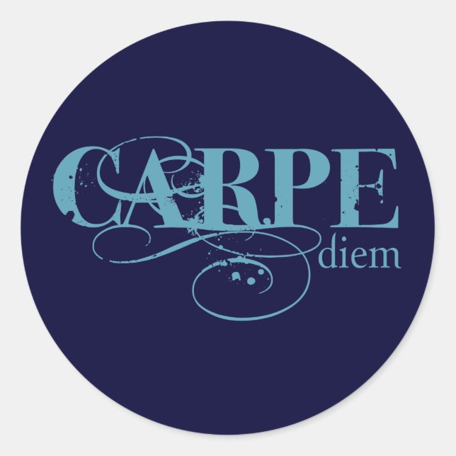 Carpe Diem Classic Round Sticker (Front)