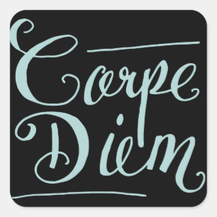 Carpe Diem Fancy Square Sticker