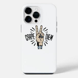 Carpe Diem Funny Retro Motivational Quote iPhone 14 Pro Max Case