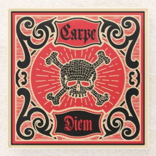 Carpe Diem Glass Coaster