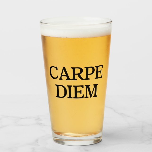Carpe Diem glass tumbler (Front Filled)