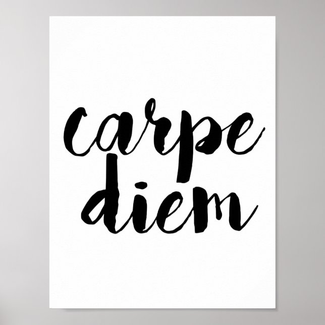 Carpe Diem Inspirational Quote Poster (Front)
