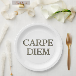 Carpe Diem large paper plates