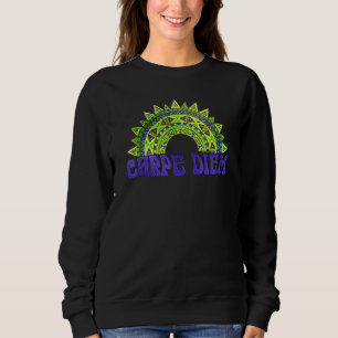 Carpe Diem Latin Indigenous Mandala 6 Fan Fun Sweatshirt