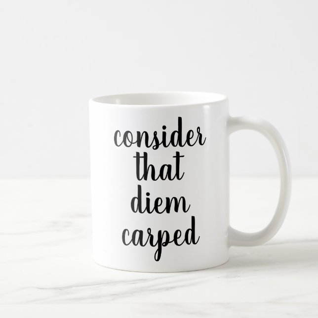 carpe diem latin quote coffee mug (Right)