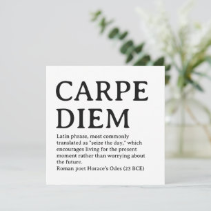 Carpe Diem latin quote Holiday Card