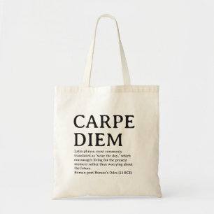Carpe Diem latin quote Tote Bag