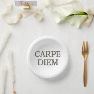 Carpe Diem paper bowls Plate