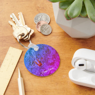 Carpe Diem Pond Fish Fun Photograph Key Ring