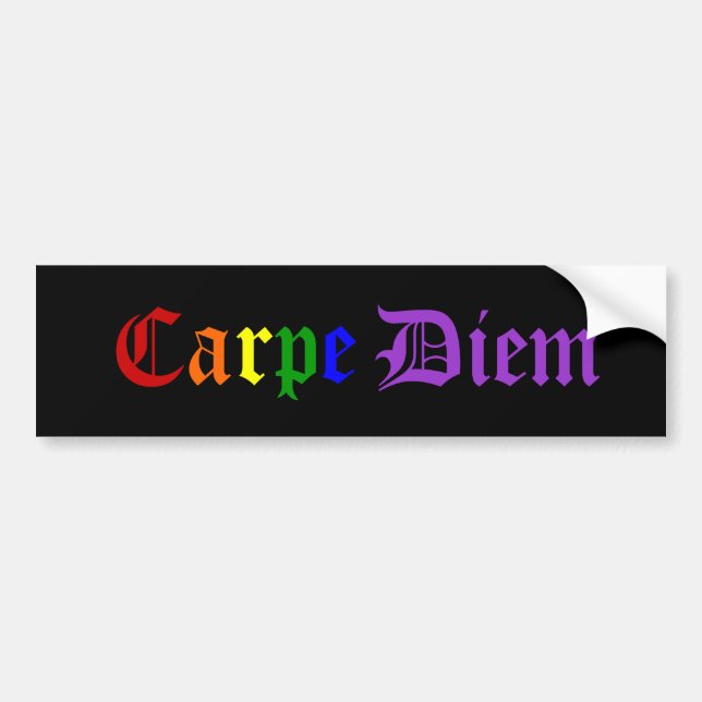 Carpe Diem - Pride Bumper Sticker (Front)