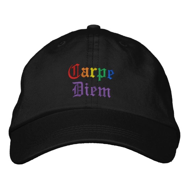 Carpe Diem - Pride Embroidered Hat (Front)