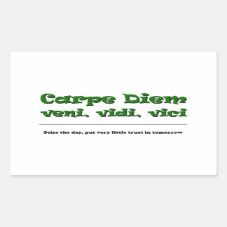 Carpe Diem Rectangular Sticker