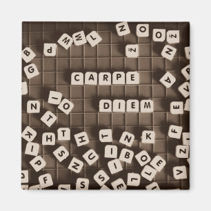 Carpe Diem Scrambled Letter Tiles Magnet