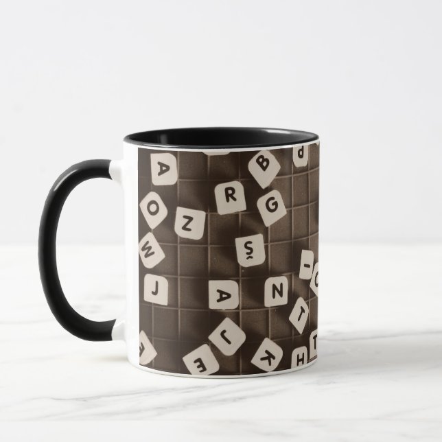 Carpe Diem Scrambled Letter Tiles Mug (Left)