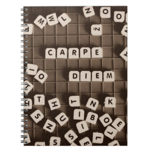 Carpe Diem Scrambled Letter Tiles Notebook