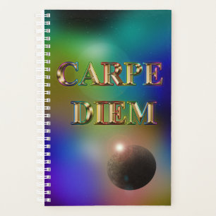 Carpe diem  "seize the day"  back rainbow heart planner