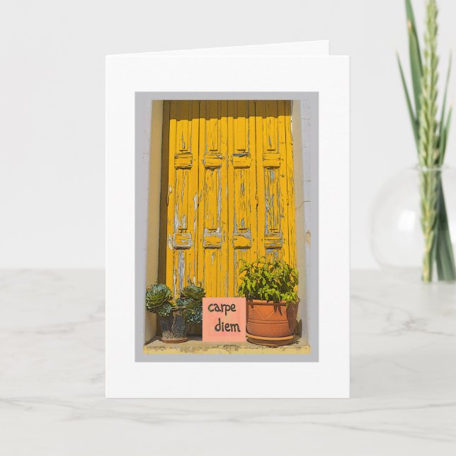 CARPE DIEM /SEIZE THE DAY /HAPPY BIRTHDAY CARD (Front)