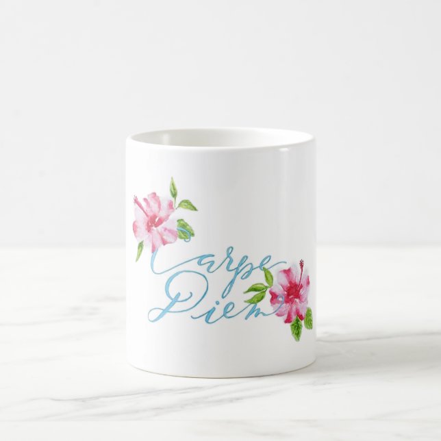 Carpe diem seize the day hibiscus Mug (Center)