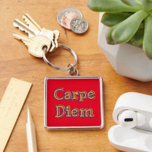 "CARPE DIEM/SEIZE THE DAY" KEY RING/CUSTOMIZABLE RING