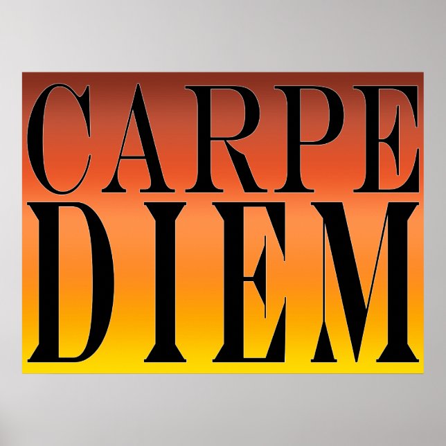 Carpe Diem Seize the Day Latin Quote Happiness Poster (Front)