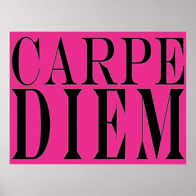 Carpe Diem Seize the Day Latin Quote Happiness Poster (Front)