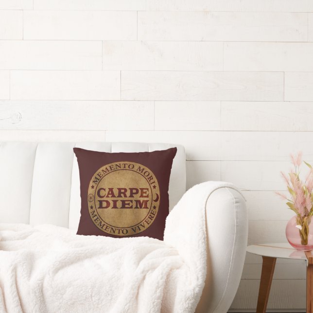 Carpe diem Seize the day Memento mori Cushion (Couch)