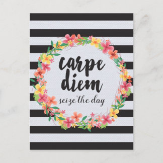 Carpe Diem / Seize The Day Quote Postcard