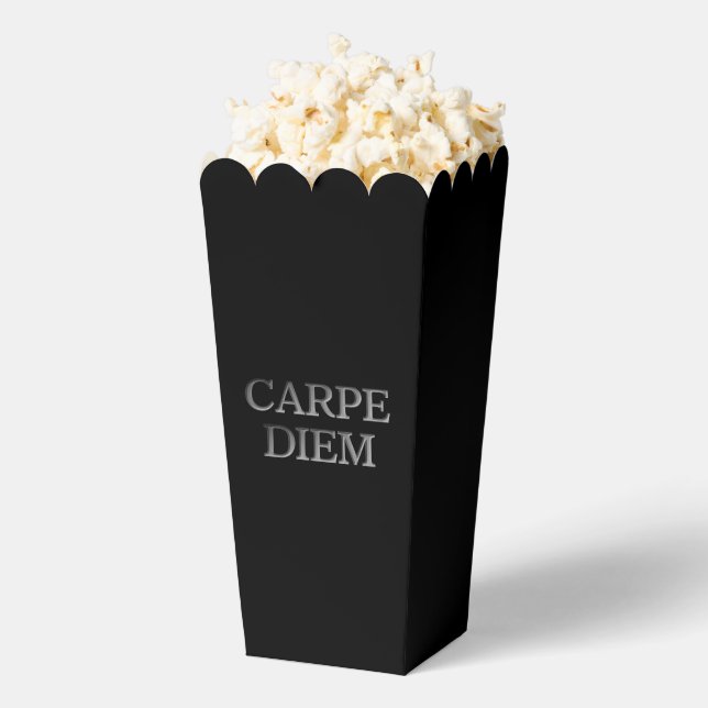 Carpe Diem Stone black popcorn boxes (Popped)