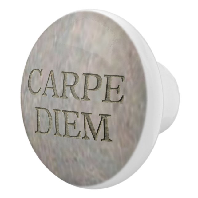 Carpe Diem Stone ceramic knob (Right)