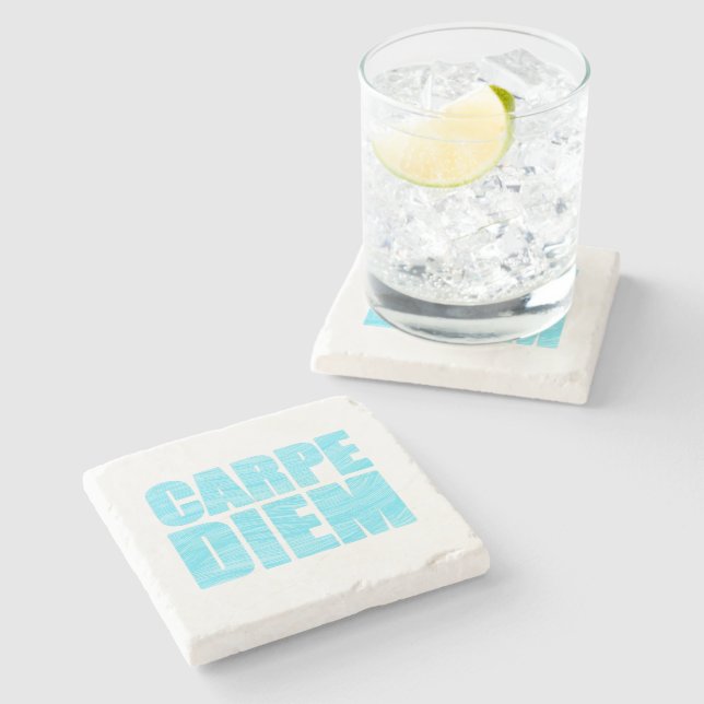 Carpe Diem Stone Coaster (Side)