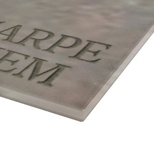 Carpe Diem stone glass cutting board