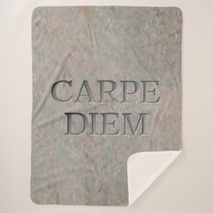 Carpe Diem Stone sherpa blanket