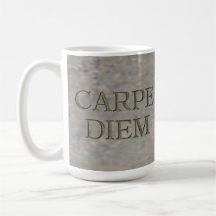 Carpe Diem Stone white mug
