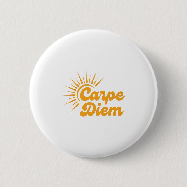 Carpe Diem Sunrise Premium  6 Cm Round Badge (Front)