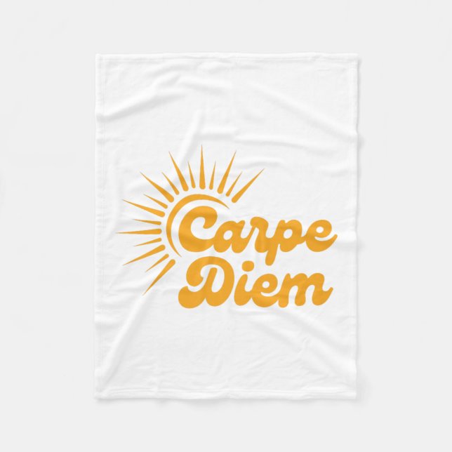 Carpe Diem Sunrise Premium  Fleece Blanket (Front)