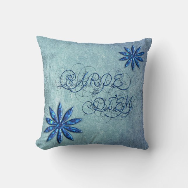 Carpe Diem Throw Pillow (Front)