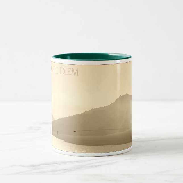 Carpe Diem Two-Tone Coffee Mug (Center)